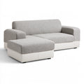 Nowoczesna sofa, tapicerowany tkaniną, kolor: jasnoszary